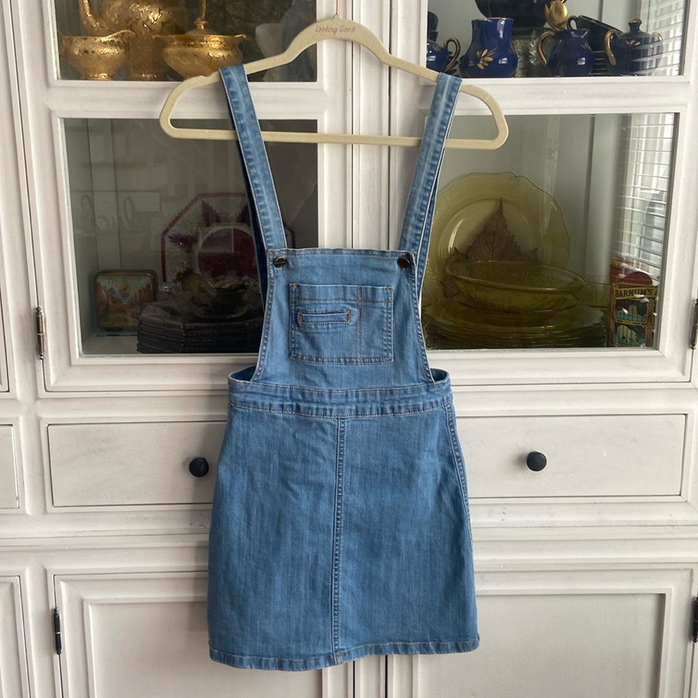 Orchid overalls skirt